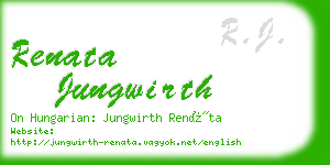 renata jungwirth business card